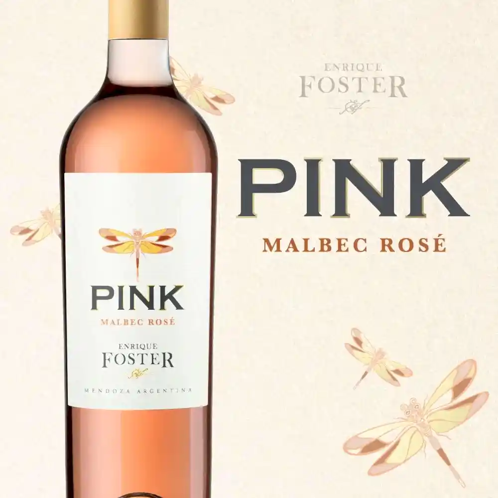 Botella de vino Pink Malbec Rosé Enrique Foster incluida en Premium Day Spa